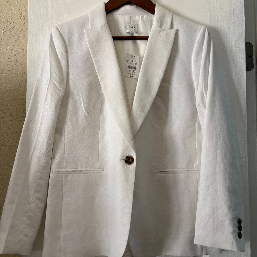 NWT J. Crew Linen Blazer - Ladies Size 10P